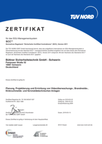TÜV NORD CERT / Zertifikat für das SGU-Managementsystem (SCC**)
